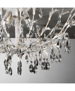 LAMPADARIO 6 LUCI ONLI "CESTA" AVORIO E14